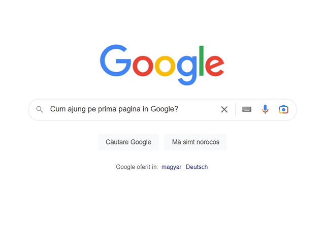 Cum ajung pe prima pagina in Google?