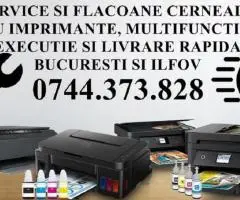 Un tampon de cerneala al imprimantei se afla la finalul duratei de viata.