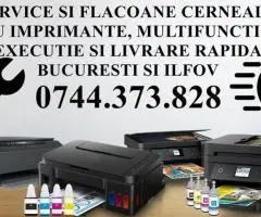 Service si flacoane imprimante cu rezervoare cerneala in Uranus - 0744373828. - 2
