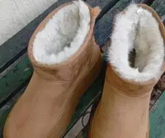 Bershka ghete iarna imblanite masura 37 culoare Camel - 7