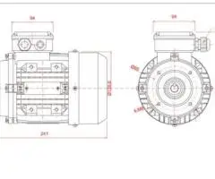Motor electric trifazat 0.37kw 1400rpm 71 B14 - 2