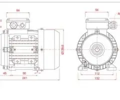 Motor electric trifazat 0.37kw 1400rpm 71 B3 - 2