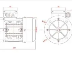 Motor electric trifazat 0.37kw 1400rpm 71 B5