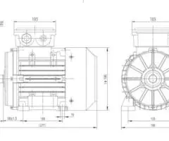 Motor electric trifazat 0.55kw 1400rpm 80 B3 - 2