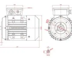 Motor electric trifazat 0.75kw 1400rpm 80 B14 - 2