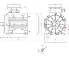 Motor electric trifazat 1.1kw 1400rpm 90 B3 - 2