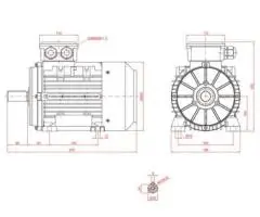 Motor electric trifazat 3kw 1400rpm 100 B3 - 2