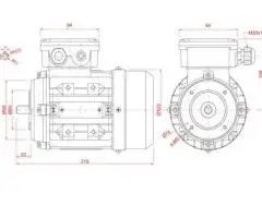 Motor electric trifazat 0.25kw 3000rpm 63 B14 - 2