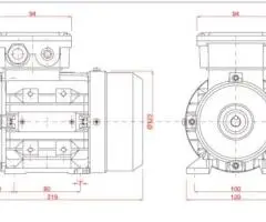 Motor electric trifazat 0.25kw 3000rpm 63 B3 - 2
