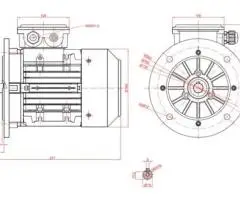 Motor electric trifazat 0.75kw 3000rpm 80 B5 - 2