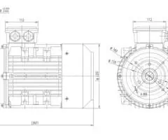 Motor electric trifazat 4kw 3000rpm 112 B14 - 2
