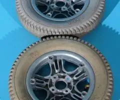 Roata originala cu cauciuc si camera pentru carucior electric 3.00-8 - set - 2