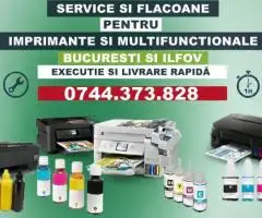 Service si flacoane pentru imprimante cu rezervoare cerneala in Bucuresti si Ilfov.
