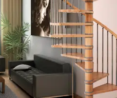 Scara interioara Cyva - spirala lemn fag + metal, compacta