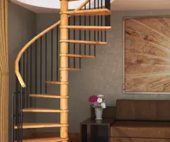 Scara interioara Cyva - spirala lemn fag + metal, compacta - 3