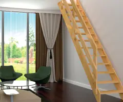 Scara interioara Rustic - brad masiv, simpla si solida - 3