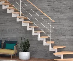 Scara Manhattan - lemn fag masiv + metal, palier reglabil - 2