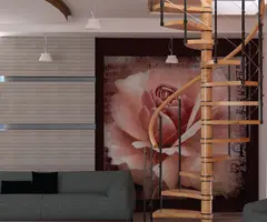 Scara Larissa spirala - fag + metal, 3 diametre disponibile