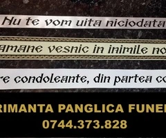 Imprimanta scriere panglica coroana funerara, pompe funebre.