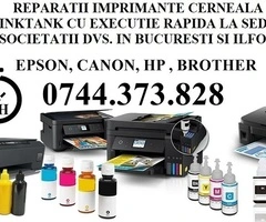 Reparații imprimante cu rezervoare cerneala Epson, Hp, Canon, Brother  in Bucuresti si Ilfov.