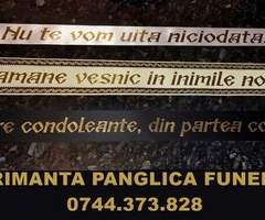Imprimanta scriere panglici coroane funerare 0744373828 . - 2