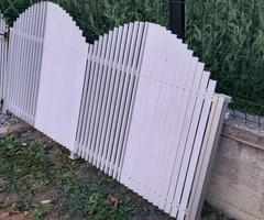 Vand gard total din aluminiu model deosebit , efect de alb