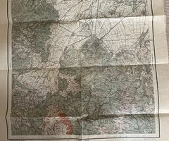 Harta topografica Predeal- Brasov, perioada interbelica