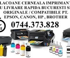 Flacoane cerneala Epson Hp Brother Canon imprimante rezervoare ciss 0744373828 .! . . .