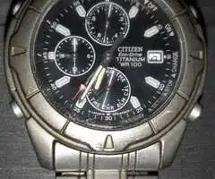 Citizen Eco-Drive Titanium WR100 safir si ceas Tokio Japan defecte - 5