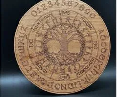 Placa divinatie pomul vietii gravat +un set de rune cadou - 6