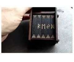Pendul radiestezie-plansa lemn + un set de rune+un set chakre cadou - 4