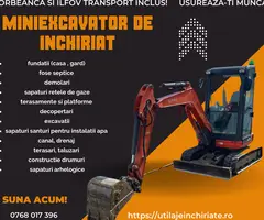 inchiriere miniexcavator sector 2 Bucuresti