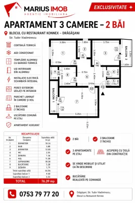 APARTAMENT 3 CAMERE | DRĂGĂȘANI