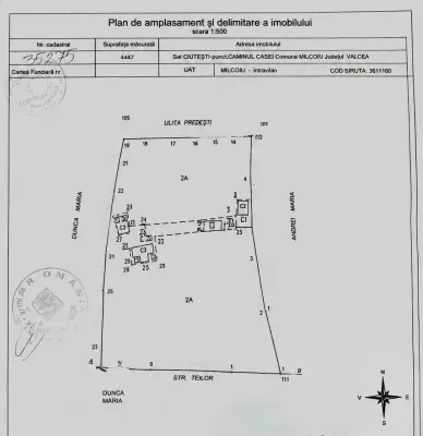 Proprietate 4.447 mp | Milcoiu – Ciutești | 3 €/mp