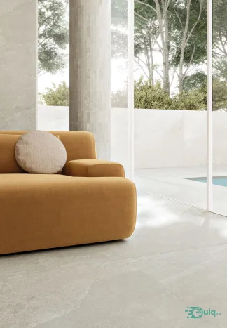 Gresie de Exterior Ardesia Bianco Mat Antislip 60x120x2 cm — fotografia 2