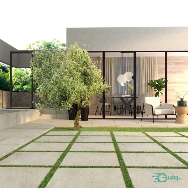 Gresie de exterior Del Conca Rock Beige 60x60x2 cm — fotografia 3
