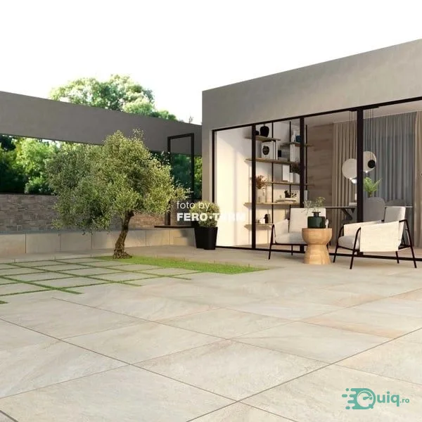 Gresie de exterior Del Conca Rock Beige 60x60x2 cm — fotografia 4