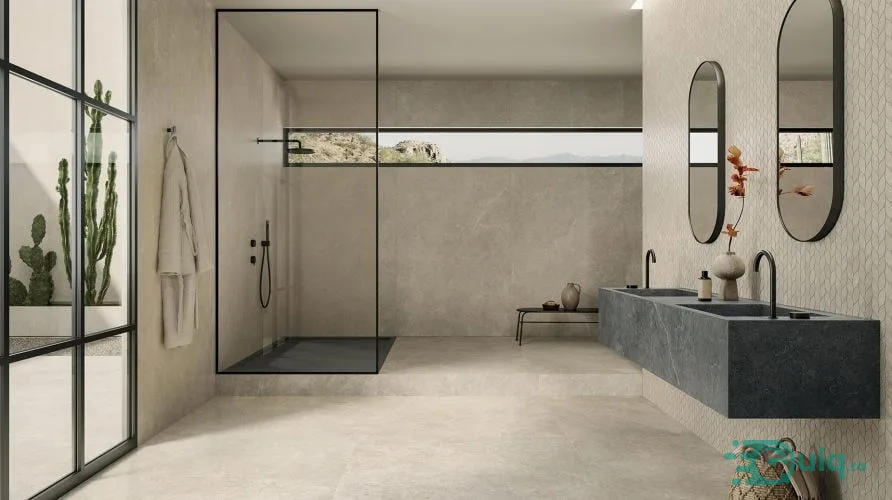 Gresie de Exterior Limestone Beige Anti-Slip Mat 60x120x2 cm — fotografia 2