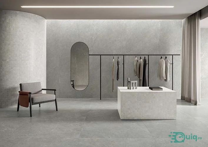 Gresie de Exterior Limestone Grey Anti-Slip Mat 80x80x2 cm — fotografia 2