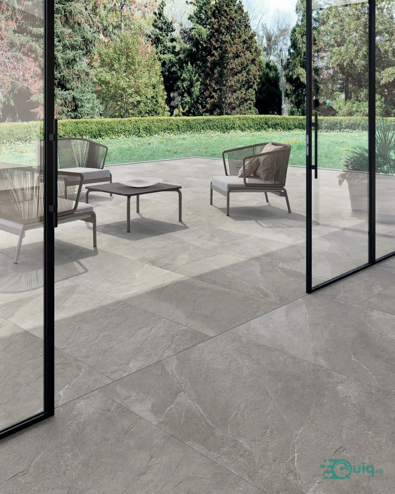 Gresie de exterior Shale Greige Antislip 60x120x2 cm — fotografia 2