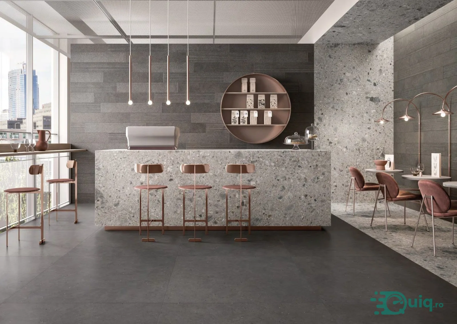 Gresie de exterior Silver Grain Dark Antislip 60x60x2 cm — fotografia 2