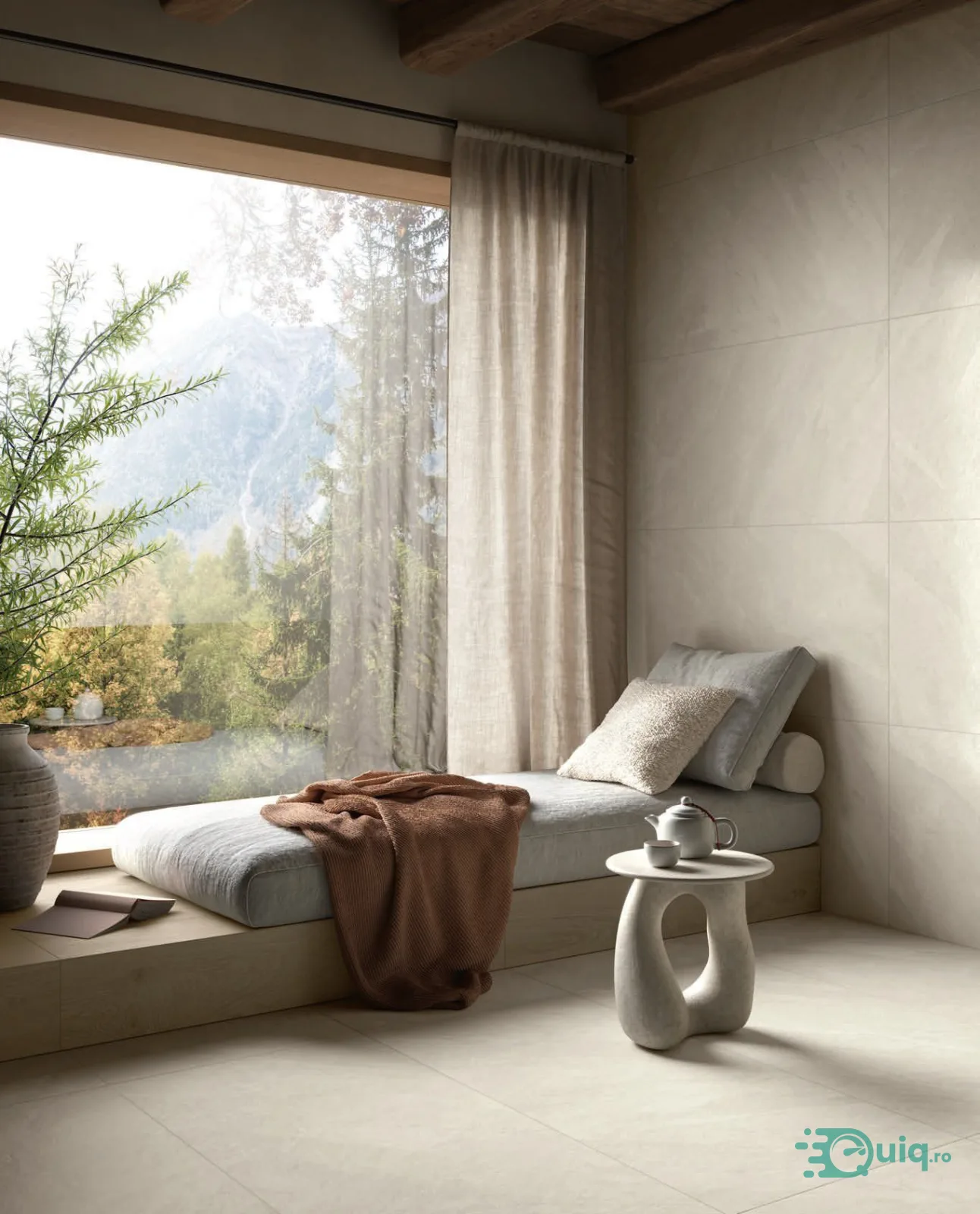 Gresie Exterior Nesting HNS 210 White 80x80x2 cm — fotografia 2