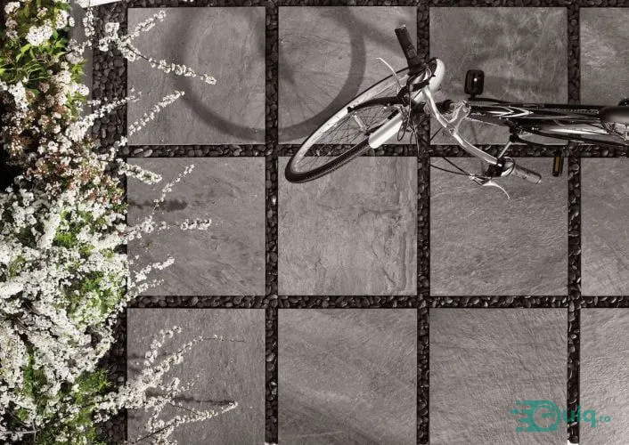 Gresie Outfloor20 Quarzite Grey 60x60x2 cm — fotografia 4
