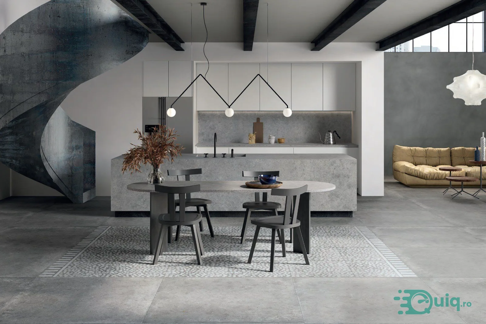 Gresie Poetry Stone Pirenei Grey Antislip 60x120 cm — fotografia 5
