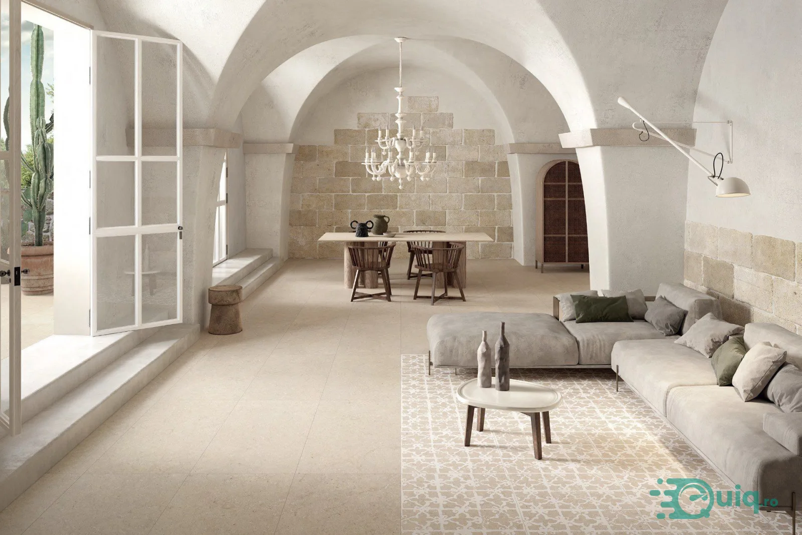 Gresie Poetry Stone Trani Beige Antislip 60x120 cm — fotografia 4