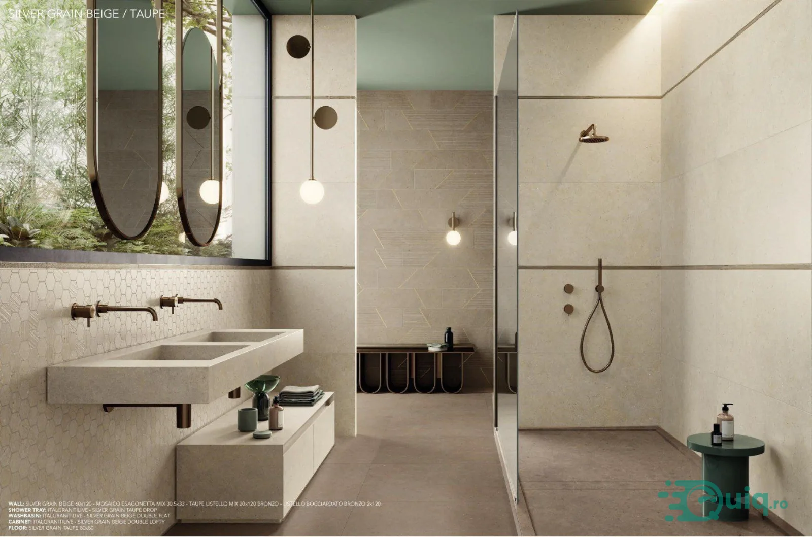 Gresie Silver Grain Beige Antislip 60x120 cm — fotografia 4