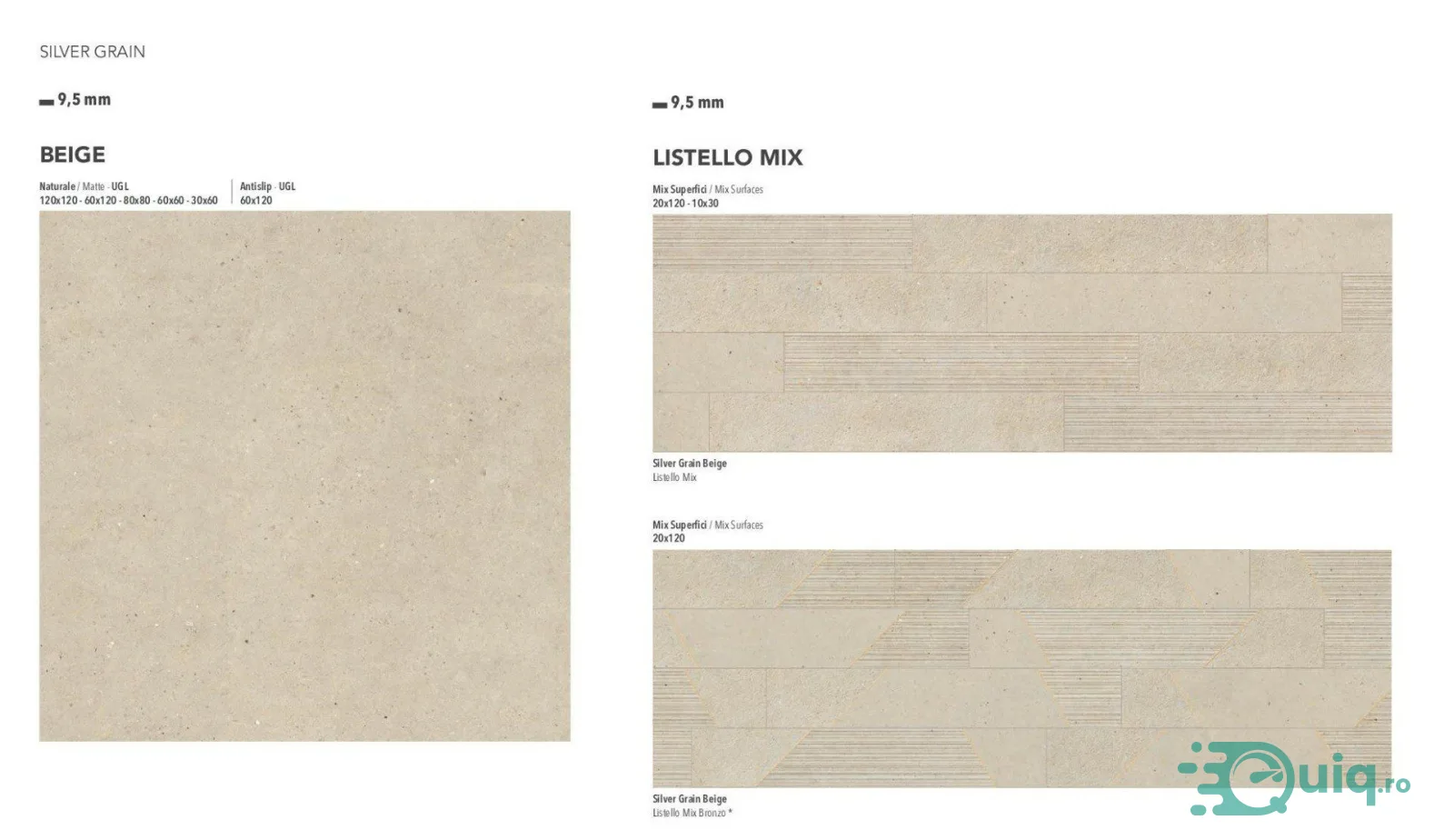 Gresie Silver Grain Beige Antislip 60x120 cm — fotografia 5