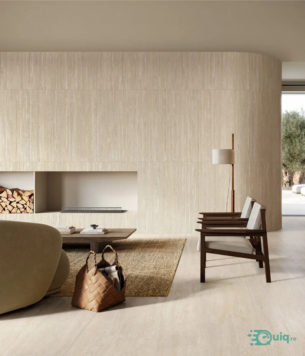 Lastra Gresie I Travertini Beige Vein Cut 120x280 cm — fotografia 2